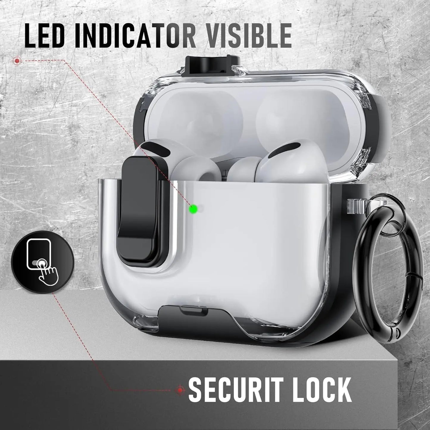 AirPods Pro 3 Clear Case with Cleaning Kit & Lanyard