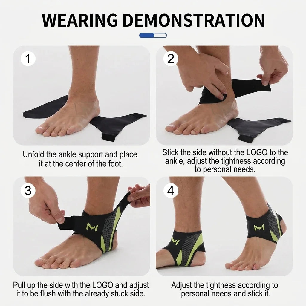 Ankle Support Brace – Adjustable Compression for Sports & Recovery
