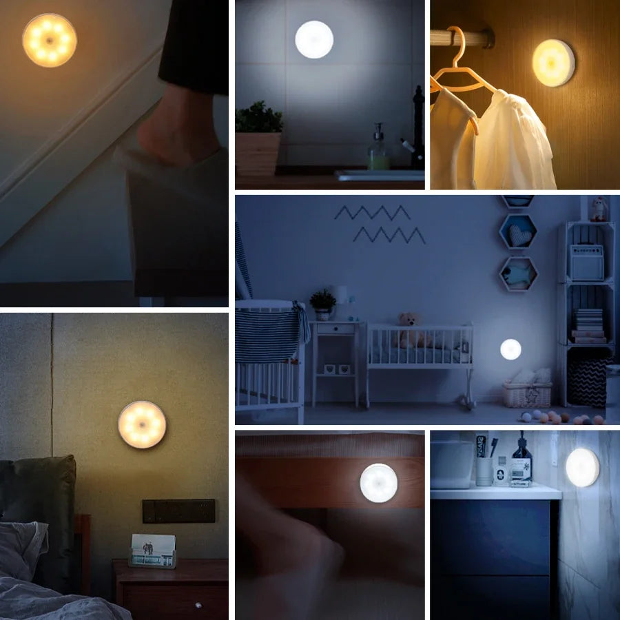 Motion Sensor LED Night Light – Rechargeable Cabinet & Wall Lamp