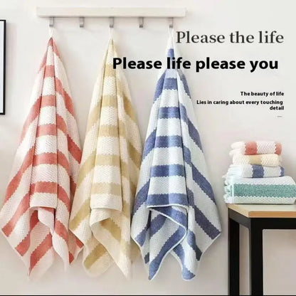 Coral Fleece Bath Towel – Thick, Quick-Dry & Absorbent