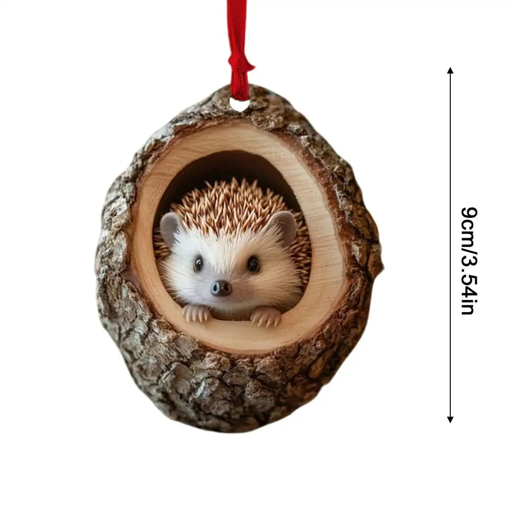 Christmas Animal Acrylic Ornament – Cute Tree Hanging Pendant