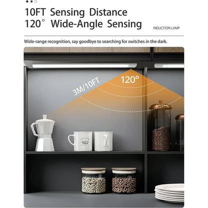 Motion Sensor LED Under Cabinet Light – USB Rechargeable, 3 Color Modes