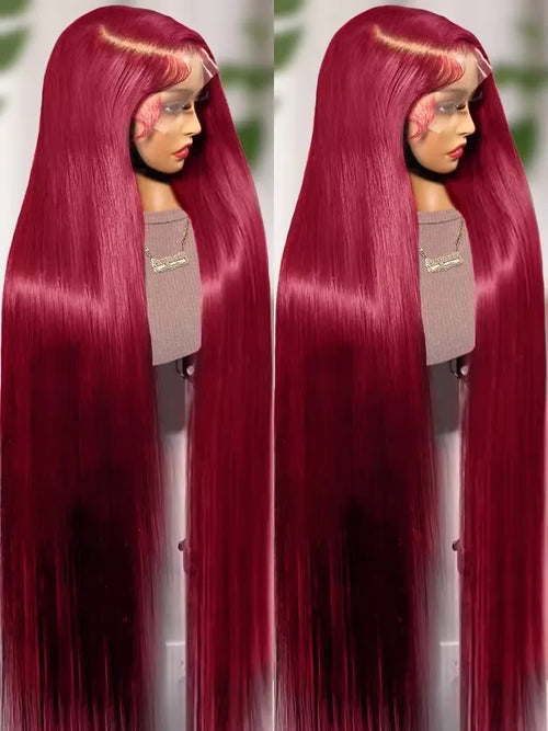 99J Burgundy 13x4 HD Lace Front Human Hair Wig – Straight