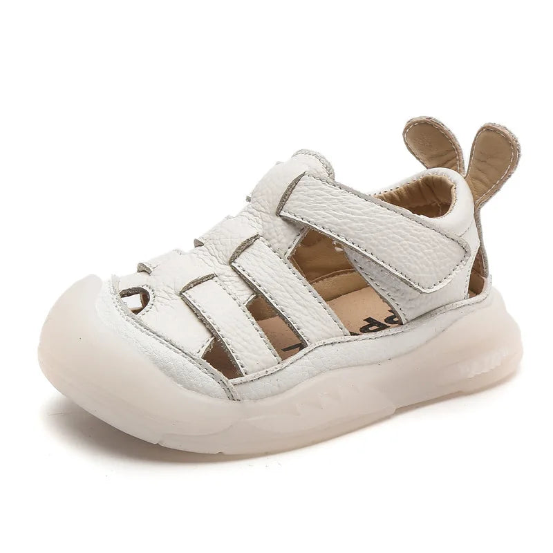 Baby Leather Sandals Soft Sole Closed-Toe Toddler Shoes