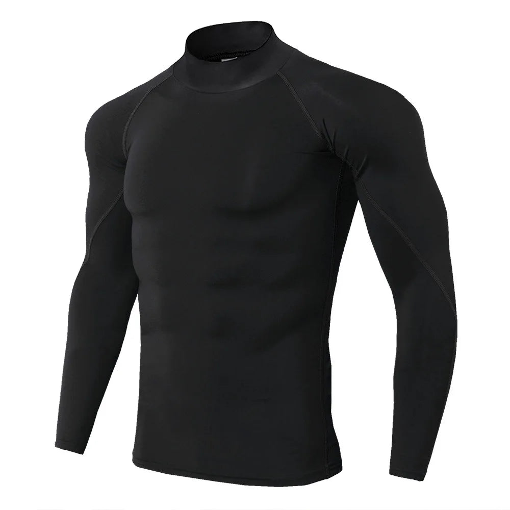 Men's Long Sleeve Compression Shirt – Quick Dry Gym & Running Top