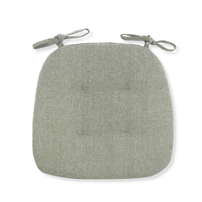 Cotton Linen Chair Cushion – Breathable U-Shape Seat Pad with Ties