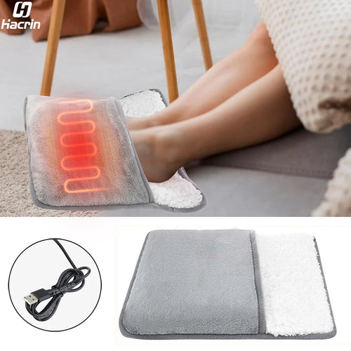 USB Electric Foot Warmer Heating Pad – Soft Plush Fleece