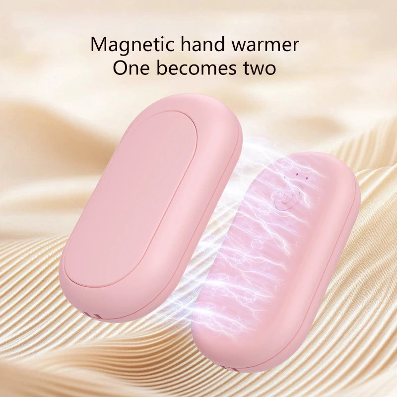 Magnetic Hand Warmer 2-in-1 with 3 Heat Settings – Rechargeable Mini Pocket Warmer