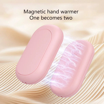 Magnetic Hand Warmer 2-in-1 with 3 Heat Settings – Rechargeable Mini Pocket Warmer