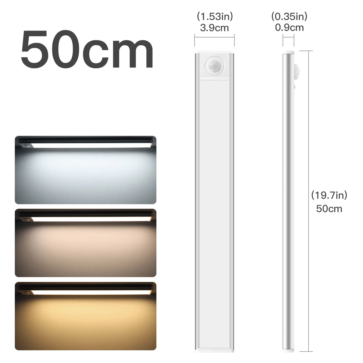 Motion Sensor LED Light Bar – USB Rechargeable, Magnetic Mount