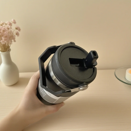 30oz Stainless Steel Travel Tumbler with Straw & 3-Way Lid