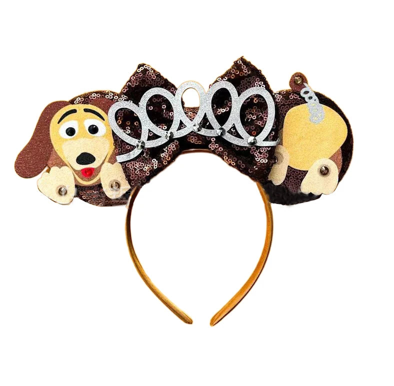 Mouse Ears Headband with Sequins & Bow – Kids & Adults