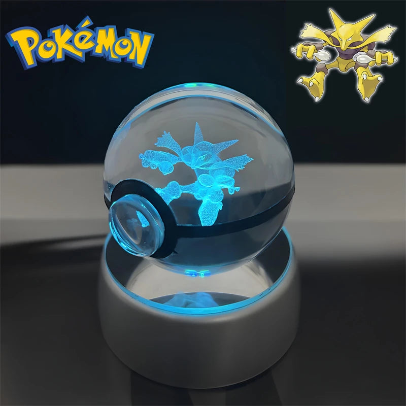 Pokémon 3D Crystal Poké Ball Night Light with LED Base