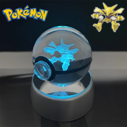 Pokémon 3D Crystal Poké Ball Night Light with LED Base