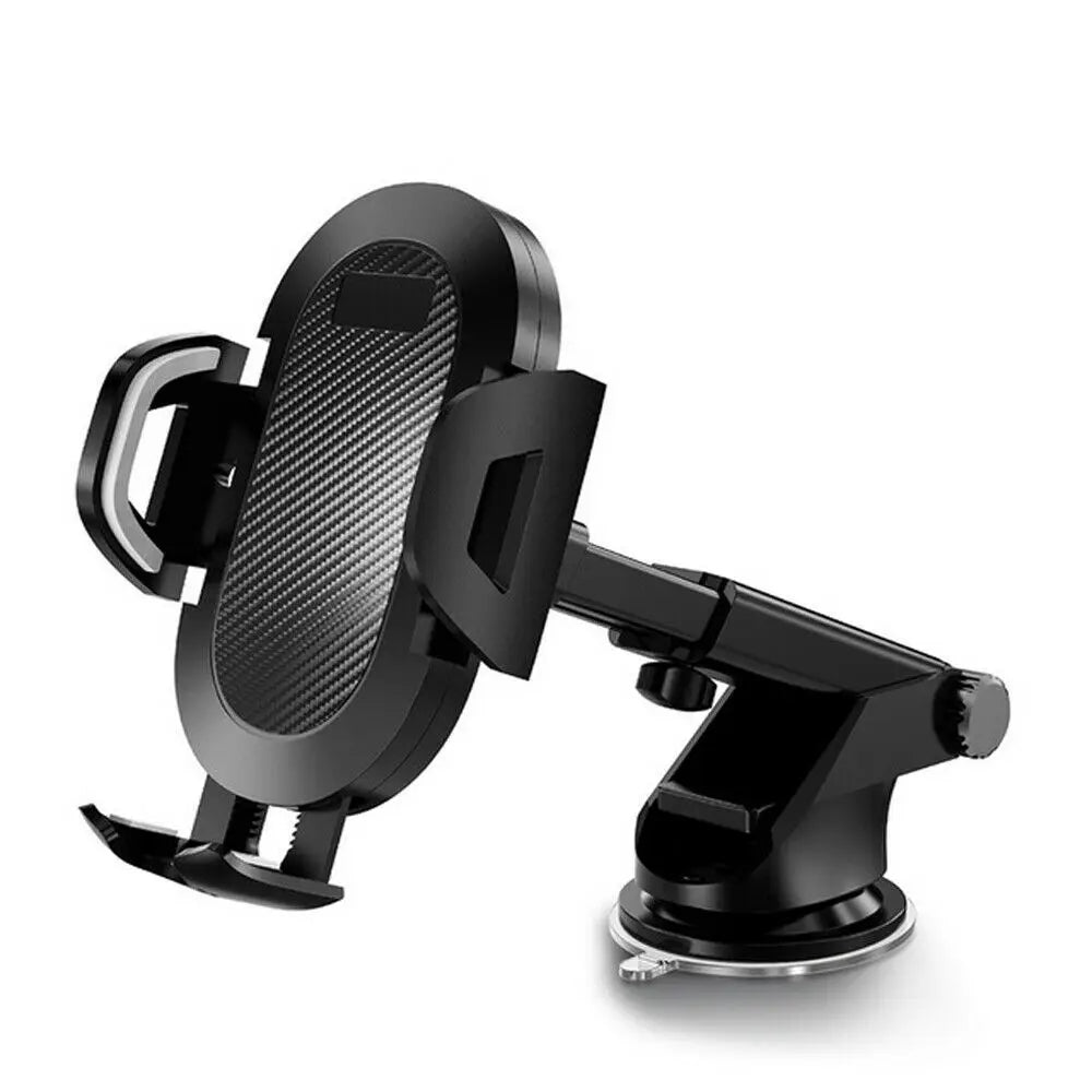 360° Car Phone Mount with Suction Cup & Retractable Arm