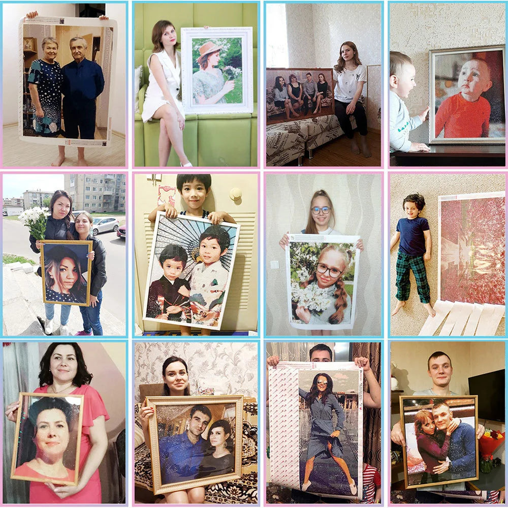 Custom Photo Diamond Painting Kit – Full Round & Square Drill