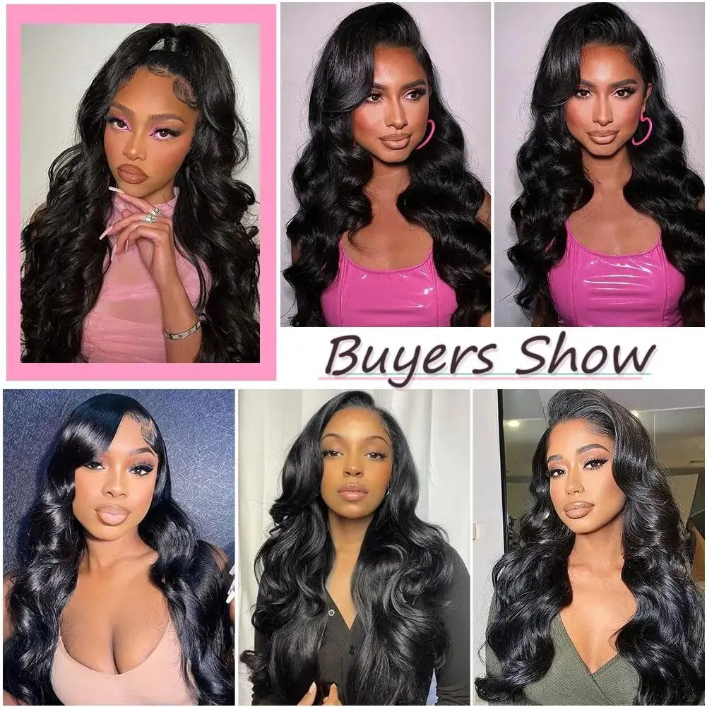 Brazilian Body Wave HD Lace Front Wig – 180% & 200% Density, 360/13x4/13x6/5x5