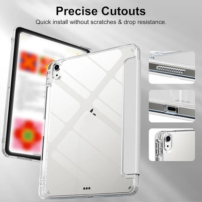 iPad Case Clear Back Smart Folio with Auto Wake/Sleep