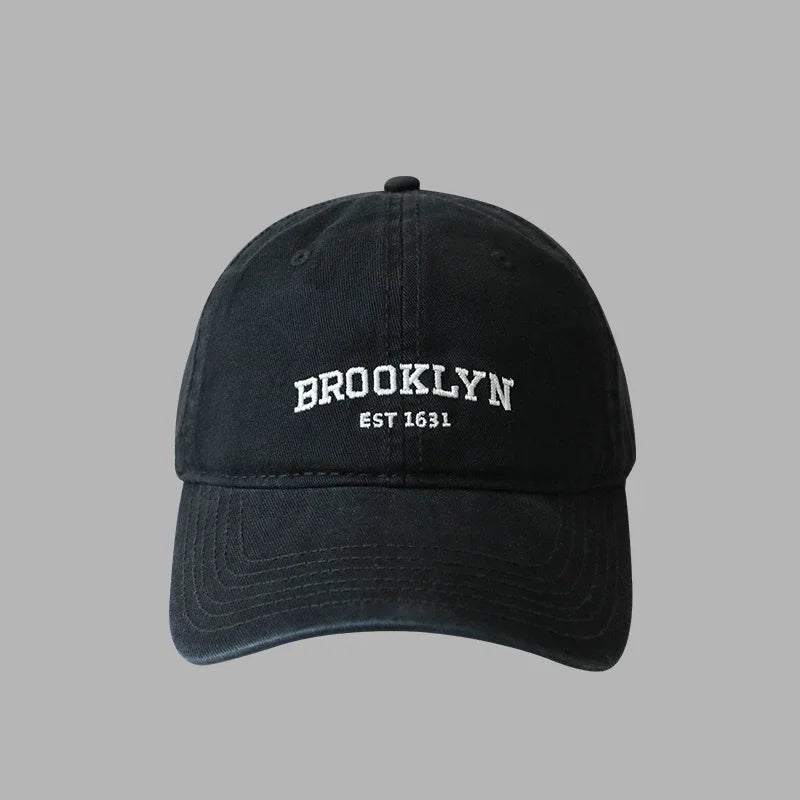 Korean Letter Embroidered Baseball Cap – Unisex Adjustable