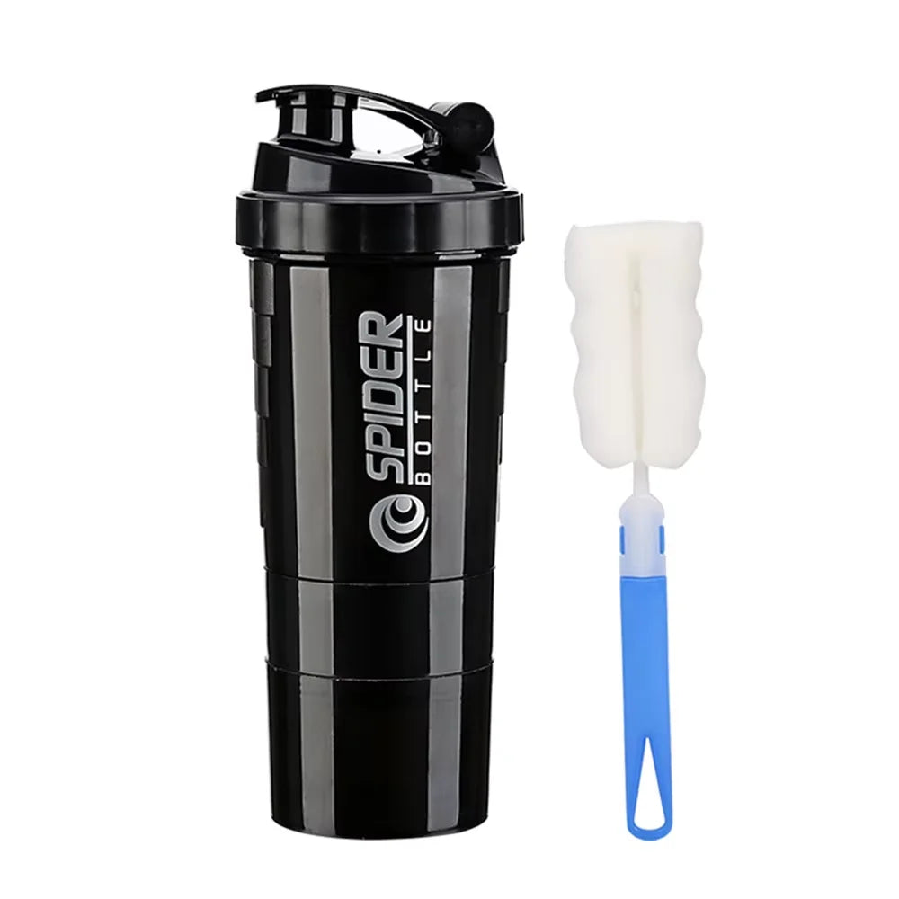 3 Layer Protein Shaker Bottle with Powder Storage