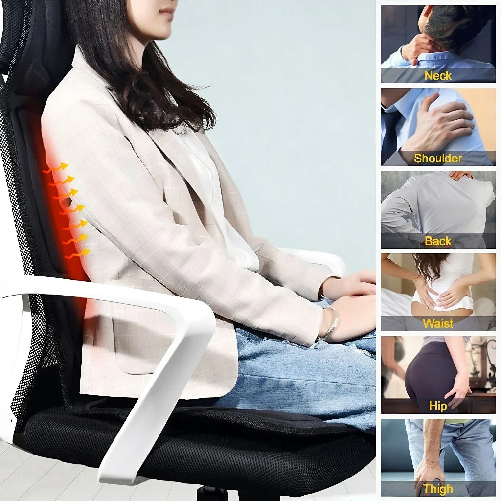 Shiatsu Massage Seat Cushion with Heat & Vibration