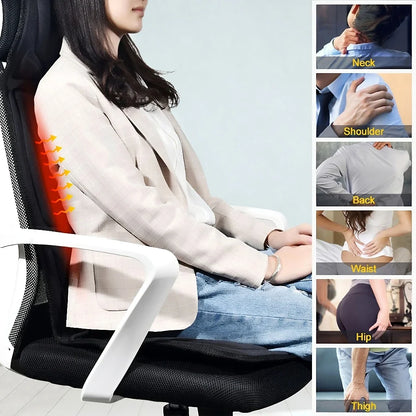 Shiatsu Massage Seat Cushion with Heat & Vibration