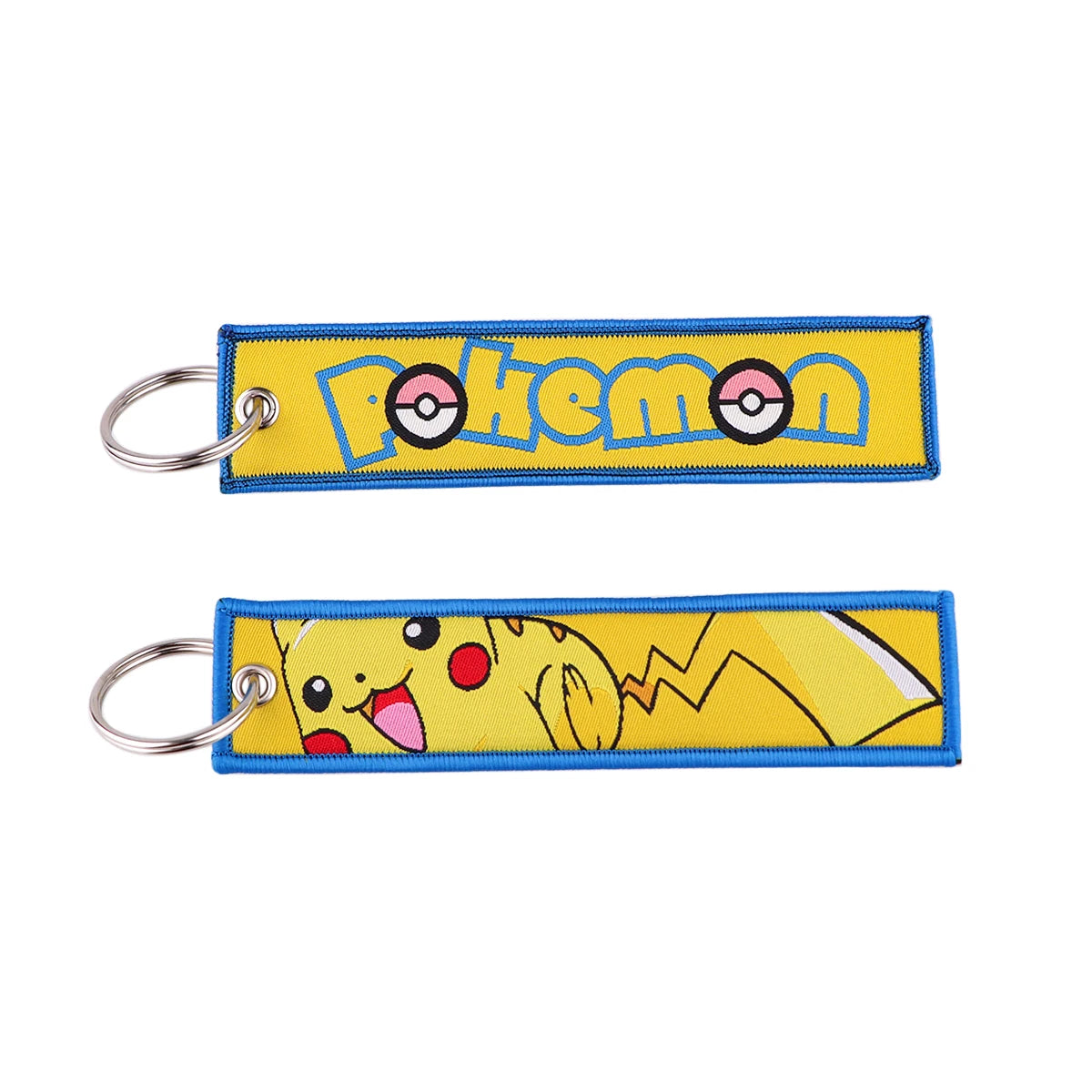 Anime Embroidered Keychain - Cute Cartoon Jet Tag Key Ring