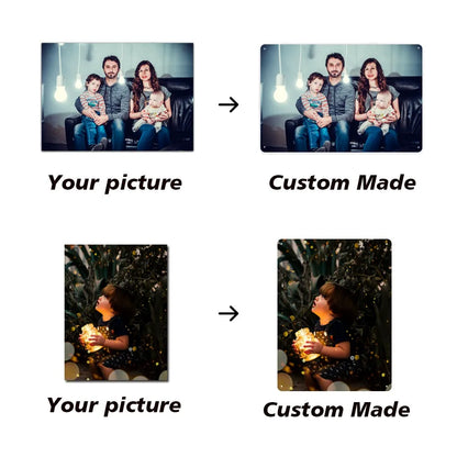 Custom Metal Tin Sign – Personalized Vintage Wall Art Plaque
