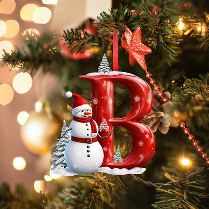 Acrylic Letter Christmas Tree Ornament – All 26 Letters