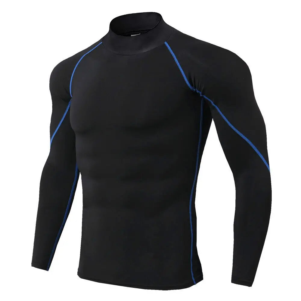 Men's Long Sleeve Compression Shirt – Quick Dry Gym & Running Top