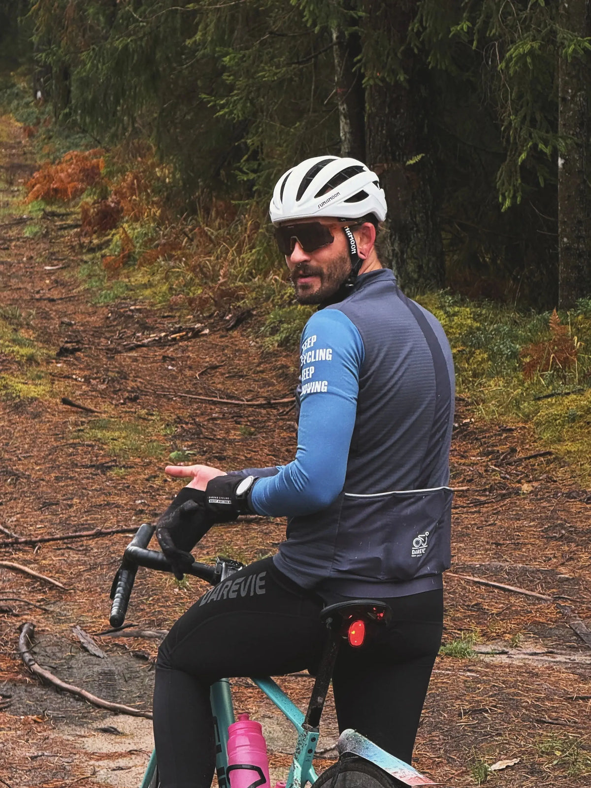 Darevie Men's Cycling Jacket – Windproof Fleece Long Sleeve
