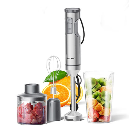 4-in-1 Immersion Hand Blender Stainless Steel Stick Mixer Set