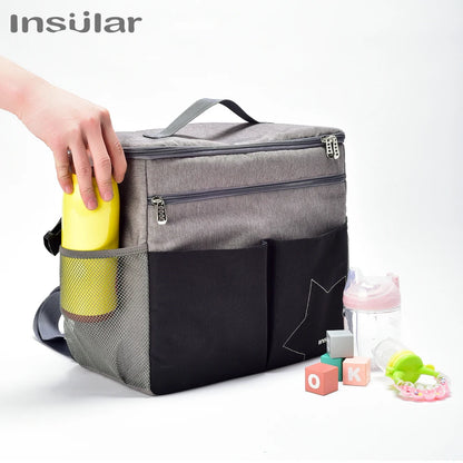 Large Capacity Diaper Bag Backpack – Travel Nappy Bag with Anti-Loss Zipper