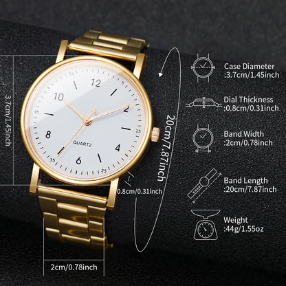 Women's Quartz Watch & Heart Bracelet Set – 2 or 4 Piece