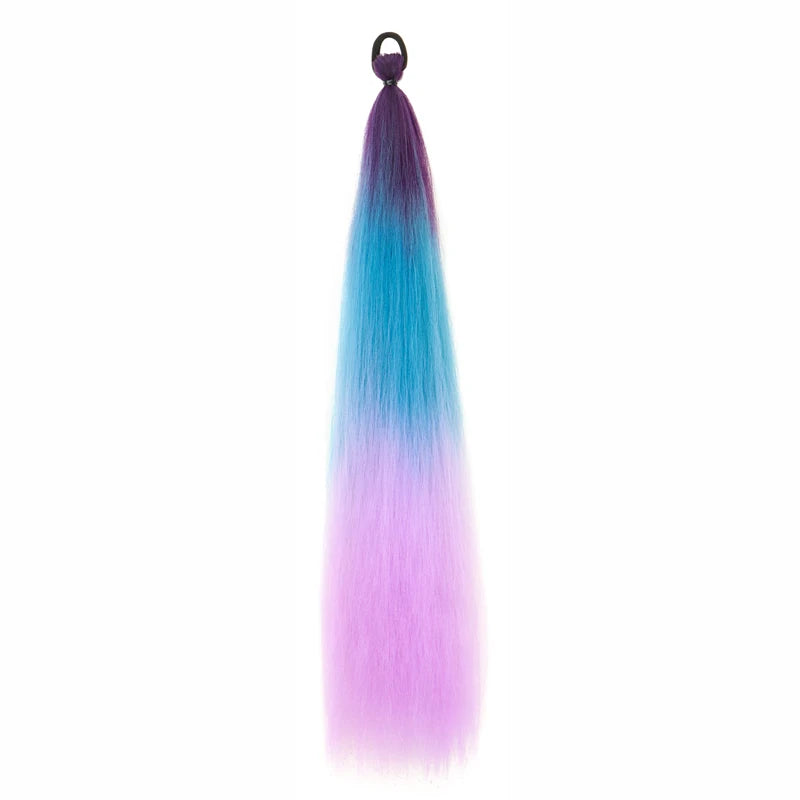 26-Inch Ombre Straight Ponytail Extension with Elastic Tie