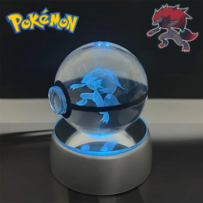 Pokémon 3D Crystal Poké Ball Night Light with LED Base