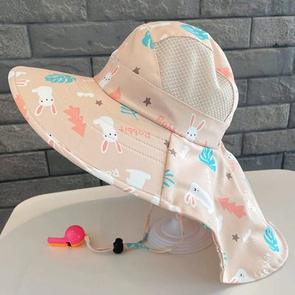 Anti UV Kids Sun Hat with Neck and Ear Protection