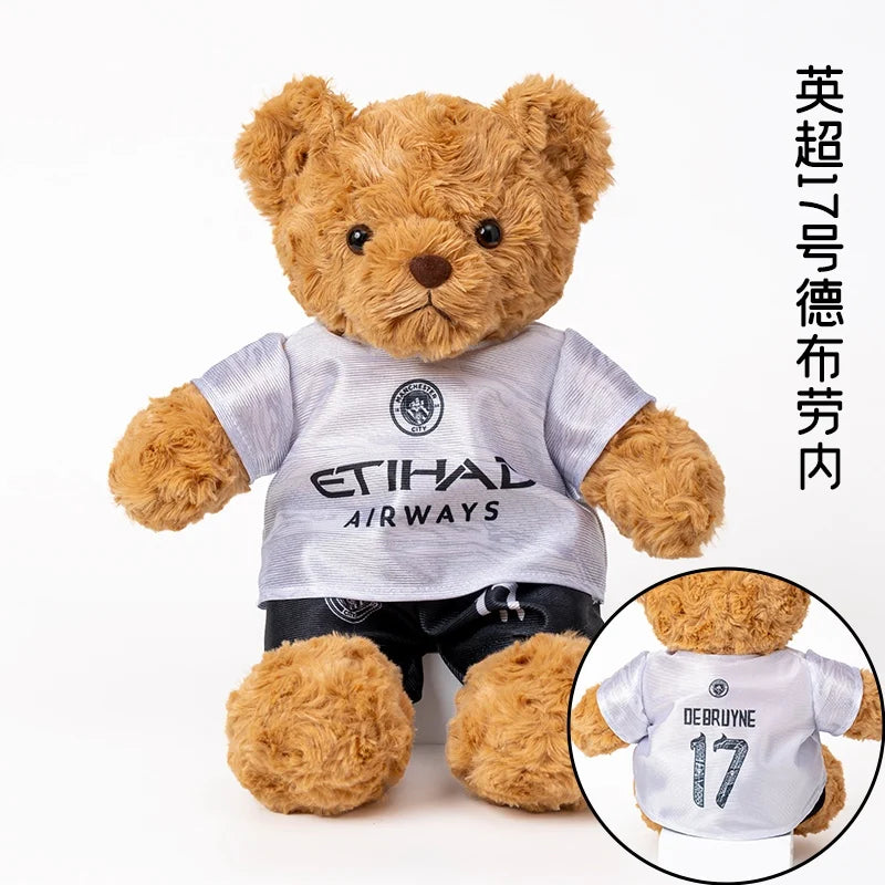 Football Player Plush Teddy Bear – Soccer Star Stuffed Doll