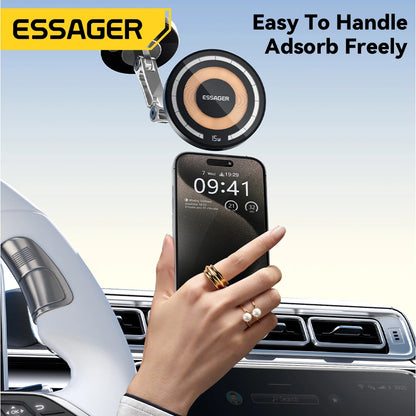 Essager Magnetic Car Phone Holder & 15W Wireless Charger – MagSafe