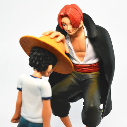 18CM One Piece Shanks Luffy Ace Sabo Sanji Zoro Action Figure
