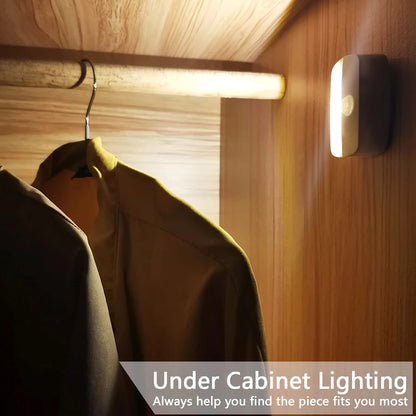 Motion Sensor Night Light Wireless Battery LED Cabinet Lamp