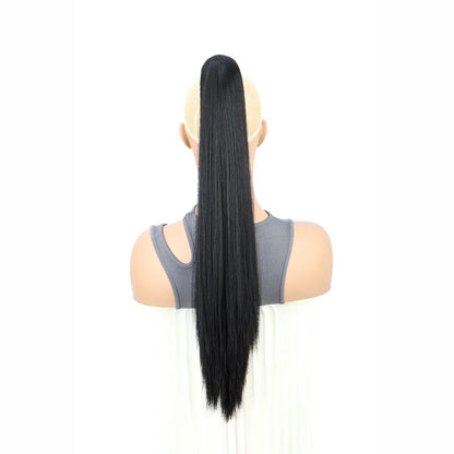 Claw Clip Ponytail Hair Extension – 24 Inch Long Straight Synthetic