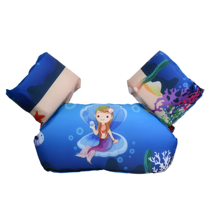 Kids Swim Float Vest with Arm Sleeves – Cartoon Design