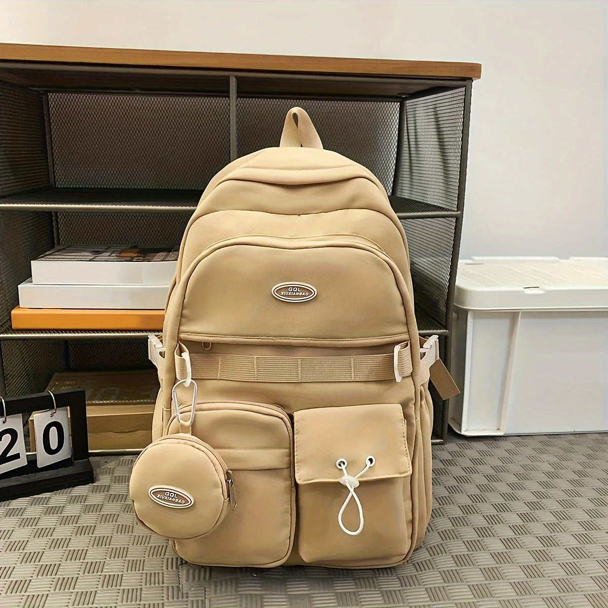 Large Capacity School Backpack with Coin Purse
