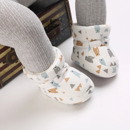 Baby Winter Boots – Cartoon Warm Fleece Booties for Boys & Girls