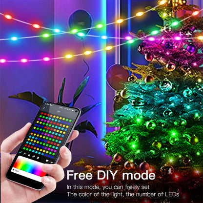 RGBIC Addressable Fairy Lights – Bluetooth App & Music Sync, 5M–20M
