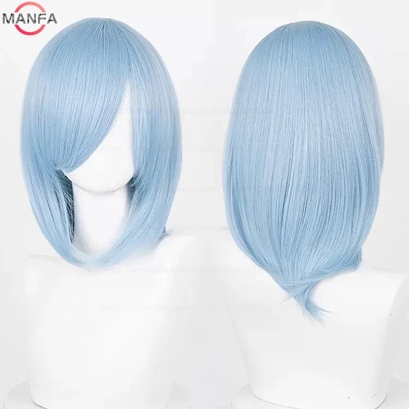 Anime Cosplay Bob Wig with Bangs – 40cm Heat Resistant, 54 Colors