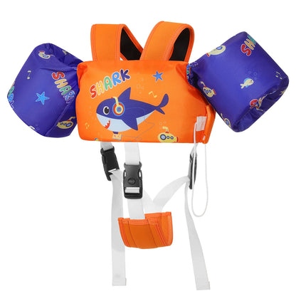Kids Swim Vest Toddler Floatie Jacket with Arm Bands & Adjustable Straps