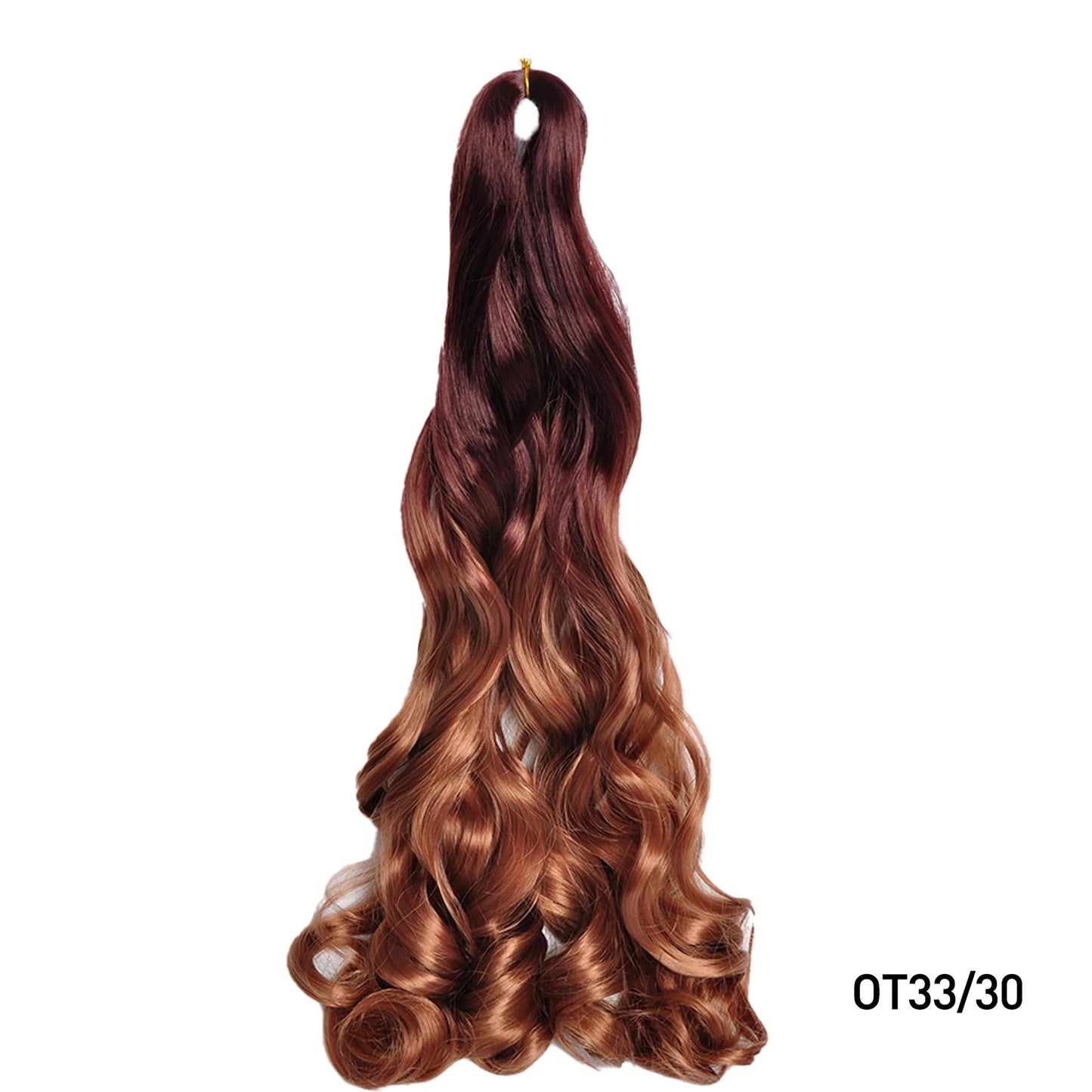 French Curl Braiding Hair 24 Inch – Pre-Stretched Synthetic Spiral Braids for Women