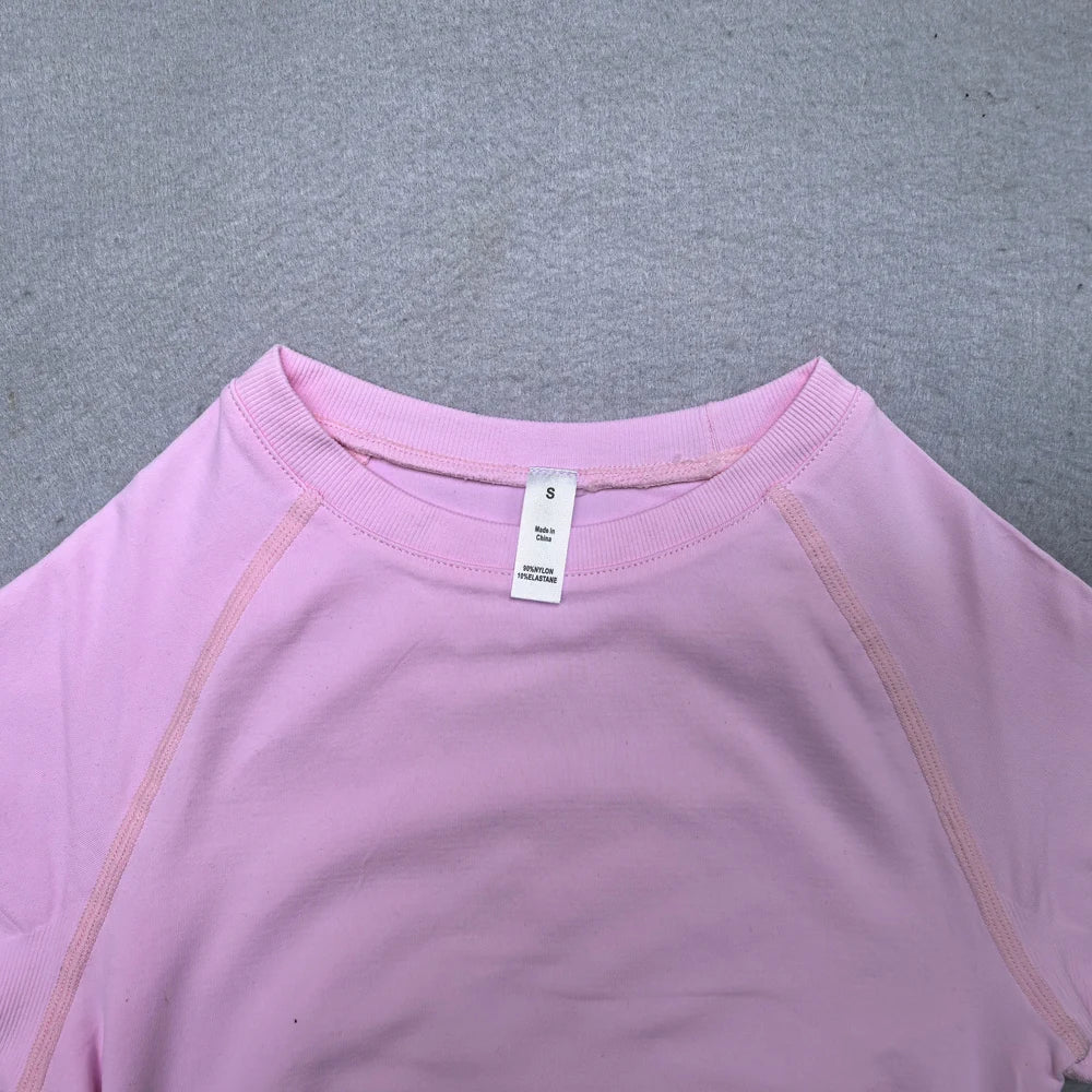Women's Yoga Crop Top – Seamless Activewear Shirt